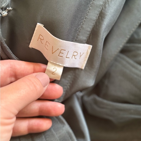 REVELRY Penelope Tulle Dress / Eucalyptus - Picture 5 of 8